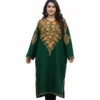 Izbandh Green Pheran with Aari Work in Cashmilon Wool