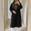 Cashmilon Wool Black Pheran with Sozni Embroidery Neha