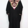 Cashmilon Jannat Black Woolen Pheran with Aari Embroidery