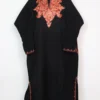 Mehnoor Loose Black Cashmilon Wool Pheran with Aari Embroidery