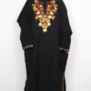 Black Cashmilon Wool Pheran with Noor Aari Embroidery