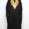 Fareed Black Cashmilon Wool Pheran with Aari Embroidery