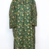 Gauhar Cashmilon Wool Dark Green Pheran with Front Back All-Over Aari Work