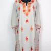 Light Grey Cashmilon Wool Pheran with Dua Aari Embroidery