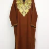Areeb Brown Cashmilon Wool Pheran with Aari Embroidery