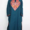 Nayab Blue Cashmilon Wool Pheran with Aari Embroidery