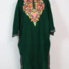 Mannat Cashmilon Wool Wine Pheran with Aari Embroidery