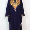 Cashmilon Wool Pheran Navy Blue with Aari Work Seerat