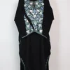 Cashmilon Wool Black Pheran Mariya with Aari Sleeve Point Work