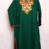 Nazneen Green Cashmilon Pheran with Intricate Aari Embroidery