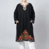 Black Raffal Pheran Featuring Big Damaan and Intricate Hand Aari Work - Kohinoor Collection