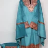 Qismat Velvet 3pc Loose Sea Green Pheran Set Zari Tilla Embroidery