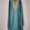 Blue 3pc Salwar Suit in Acrowool with Botte Tilla Work Afsana