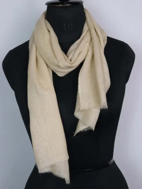 Parvaz Cream Angura Wool Muffler