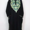 Cashmilon Maheen Black Woolen Pheran with Aari Work