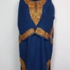 Cashmilon Wool Dark Blue Pheran with Javeria Aari Embroidery