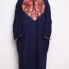 Hafsa Dark Blue Cashmilon Wool Pheran with Aari Work