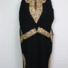 Shifah Black Cashmilon Wool Dark Pheran with Aari Embroidery