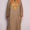 Aisha Beige Cashmilon Wool Pheran with Aari Embroidery