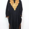 Maliha Cashmilon Wool Black Pheran Aari Embroidery