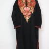 Cashmilon Wool Black Pheran with Aari Embroidery Saira