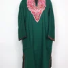 Sabz Green Pheran With Aari Work In Cashmilon Wool