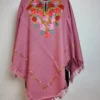 Pink Aari Work Poncho in Gousia Cashmilon Wool
