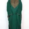 Dark Green Cashmilon Wool Saba Pheran with Sozni Embroidery