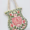 Cotton Handbag with Hand Crewel Embroidery from Kashmir