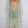 Kashmiri Green Husna Georgette Kaftan with Aari Work