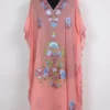 Zareef Kashmiri Georgette Pink Kaftan with Aari Work