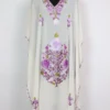 Kashmiri Georgette White Kaftan with Aari Work Laila
