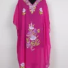 Pink Kashmiri Georgette Kaftan with Aari Work Mehar