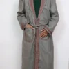 Tweed Grey Gown | Bathrobe Hand Aari Embroidered