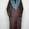 Kashmiri Shafqat Aari Work Loose Pheran in Choclate Brown Velvet