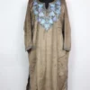 Kashmiri Husn Aari Work Loose Brown Pheran in Velvet