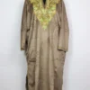 Kashmiri Aari Work Brown Loose Pheran in Velvet Saika