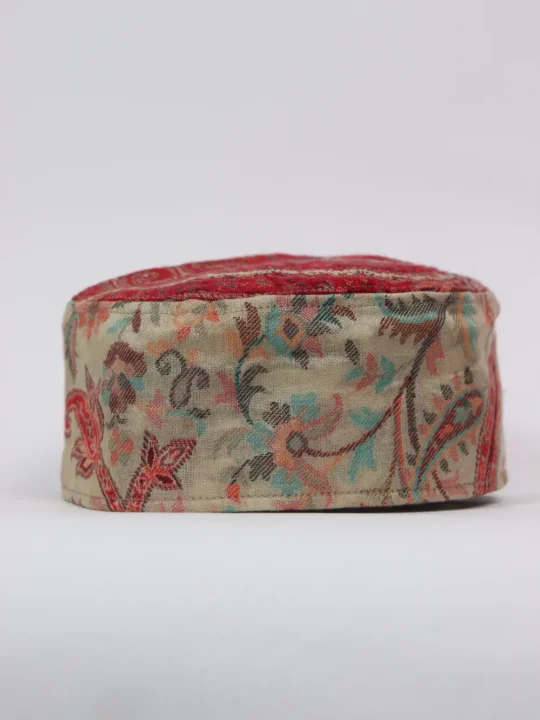 Imran Kashmiri Red-White Kani Cap