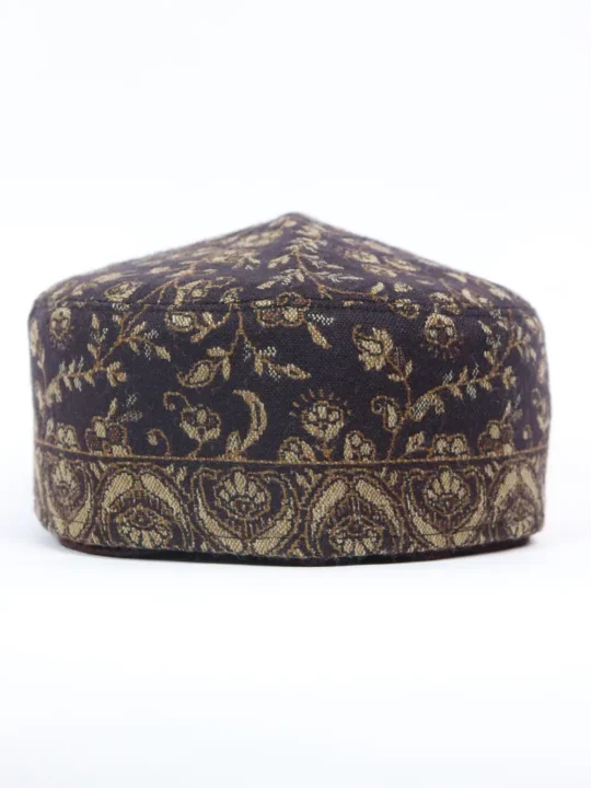 Chocolate Brown Kashmiri Kani Cap Rashid Khan