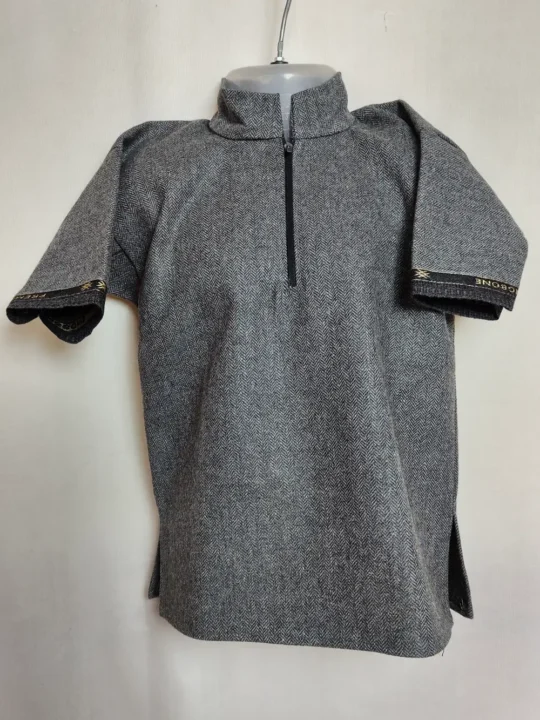 Kids Kashmiri Rayees Grey Kids Pheran in Tweed Wool (1-2 years)