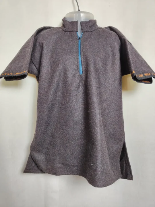 Brown Kashmiri Kids Plain Pheran in Tweed Wool Ayan (2-3 years)