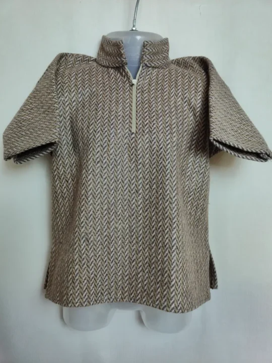 Haris Kids Kashmiri Brown Lakeer Kids Pheran in Tweed Wool (1-2 years)