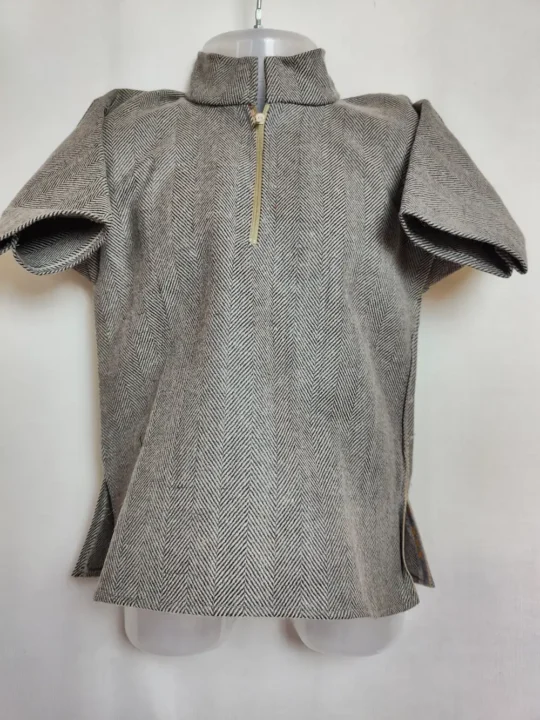 Rauf Kashmiri Light Grey Lakeer Kids Pheran in Tweed Wool for Kids (12-18 months)