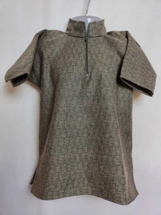 Ilham Kashmiri Brown Kids Pheran in Tweed Wool for Kids (1-2 years)