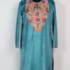 Long Blue Velvet Kurti in Aari Embroidery Naziya