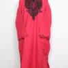Hot Pink Cashmilon Wool Pheran with Huma Aari Embroidery
