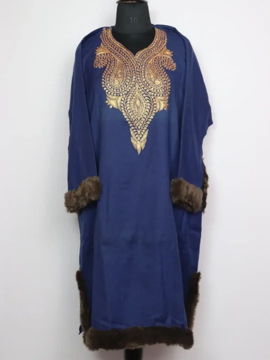 Raffal Wool Pheran Sumbul with Botte Tilla Embroidery