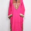 Pink Raffal Wool Laila Pheran with Botte Tilla Embroidery