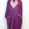 Samreen Violet Olive Raffal Wool Pheran with Sozni and Paper Machie Work