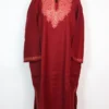 Raffal Wool Kiran Maroon Pheran with Sozni and Paper Machie Work